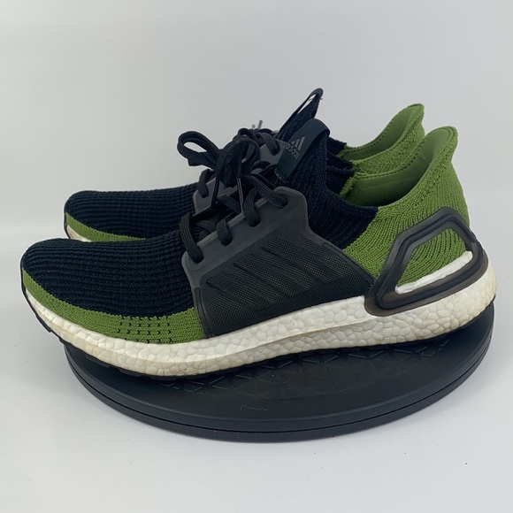 Adidas Ultraboost 19 Tech Green/Black Running Shoes G27511 Men's Size 9.5 - Picture 8 of 13